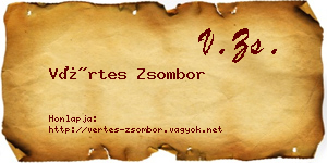 Vértes Zsombor névjegykártya